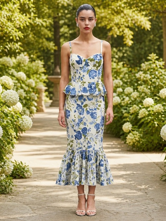 o.p.t Dresses & Skirts - NWT OPT Blue Hydrangea Aila Dress - 10